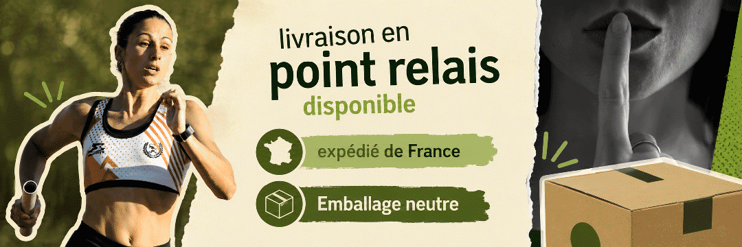 livraison en point relais disponible | expédié de France | Emballage neutre