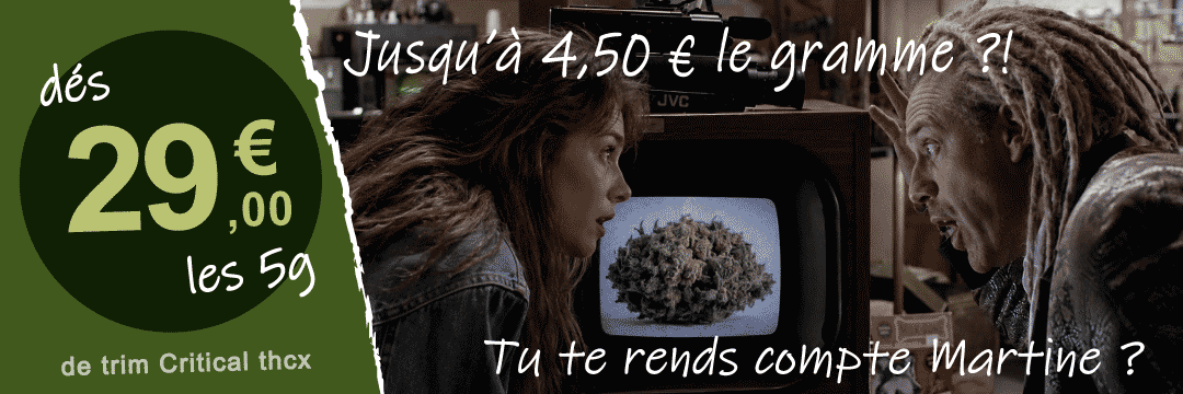 dés 29 € les 5g | Jusqu'à 4.5 €/g | Tu te rends compte Martine ?